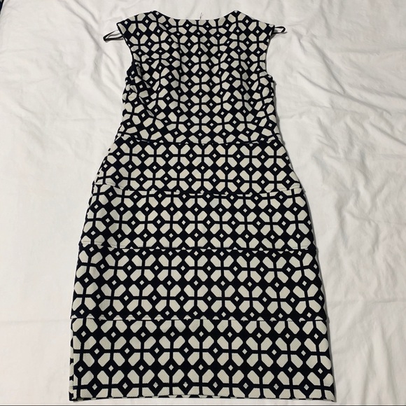 Enfocus Studio Navy & White Geometric Print Dress - Picture 8 of 8